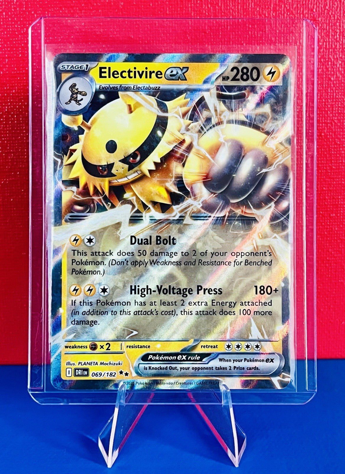Electivire EX 069/182 Double Rare GEM MINT. Pokemon S&V Destined Rivals